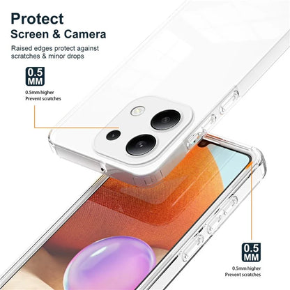 For Xiaomi Redmi Note 13 4G Shockproof Case TPU+PC Clear Phone Cover