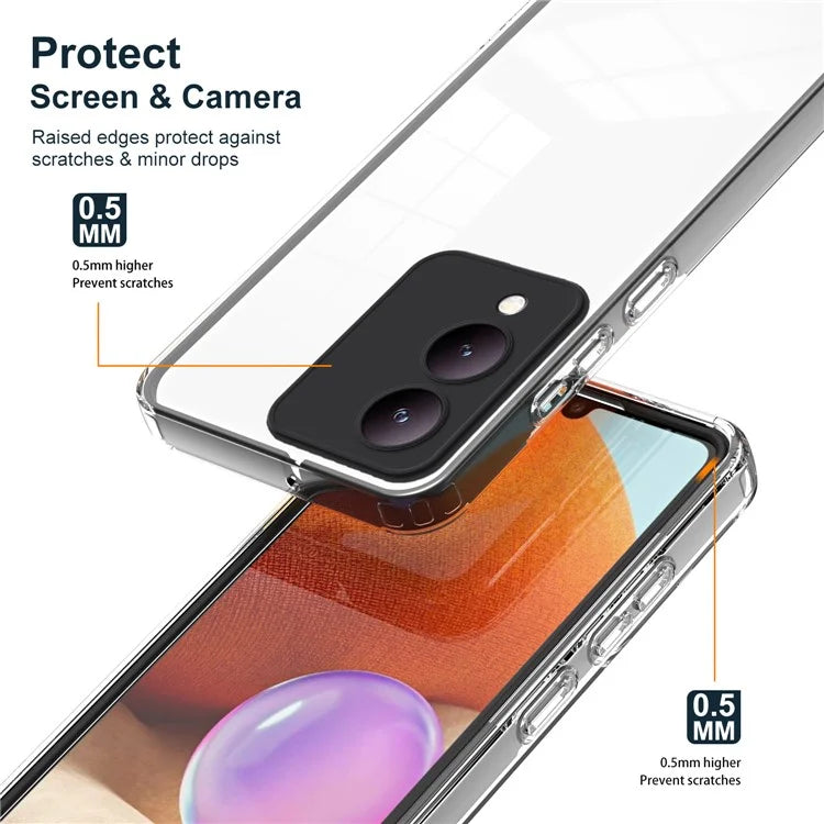 For vivo Y17s 4G Protective Case TPU+PC Clear Phone Cover