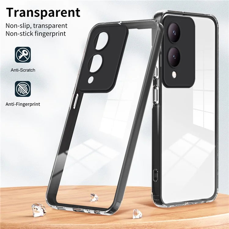 For vivo Y17s 4G Protective Case TPU+PC Clear Phone Cover
