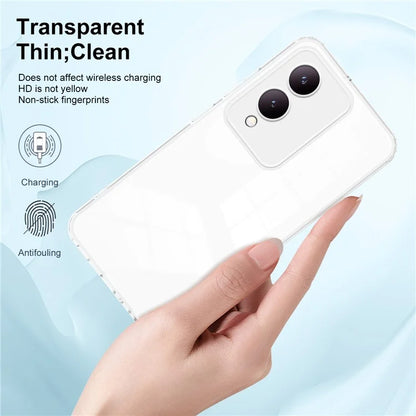 For vivo Y17s 4G Protective Case TPU+PC Clear Phone Cover