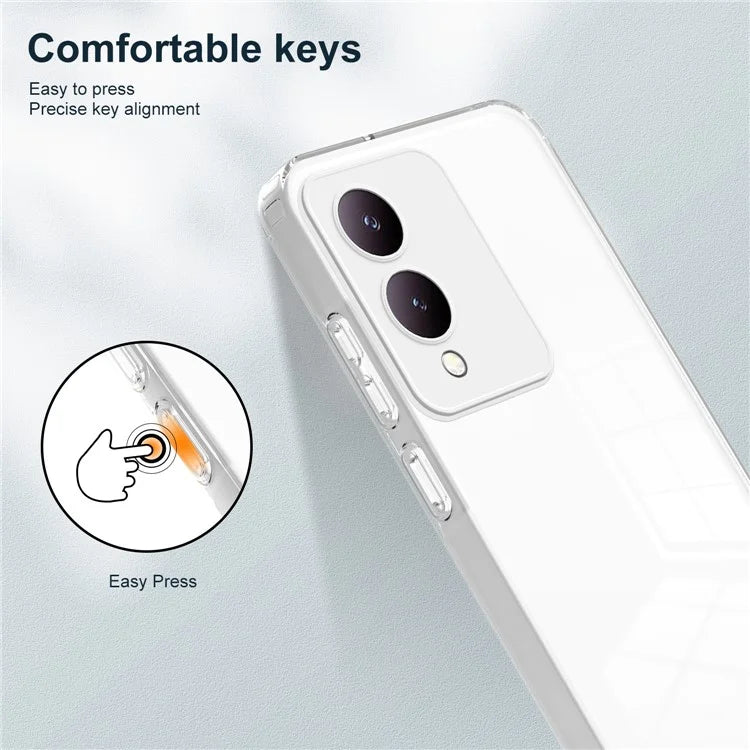 For vivo Y17s 4G Protective Case TPU+PC Clear Phone Cover