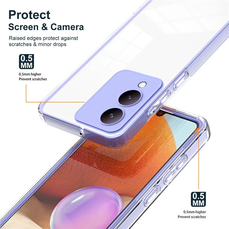 For vivo Y17s 4G Protective Case TPU+PC Clear Phone Cover