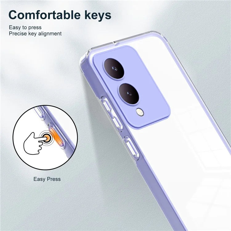 For vivo Y17s 4G Protective Case TPU+PC Clear Phone Cover