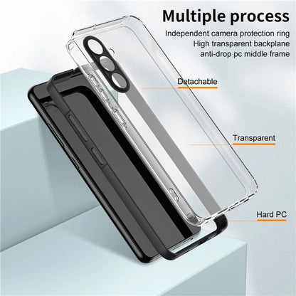 For Samsung Galaxy A55 5G Clear Case Shockproof TPU+PC Phone Shell
