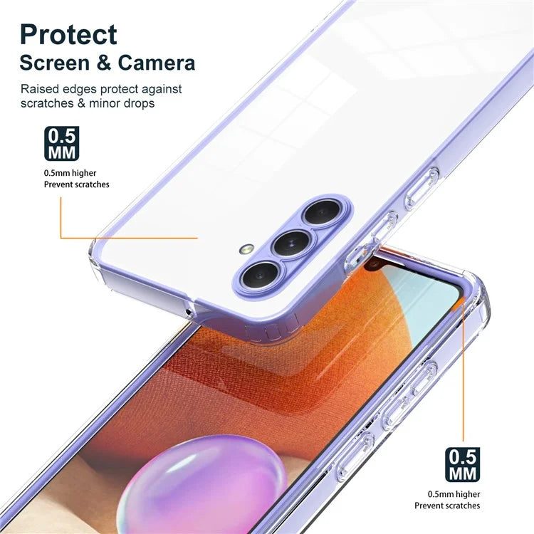 For Samsung Galaxy A55 5G Clear Case Shockproof TPU+PC Phone Shell