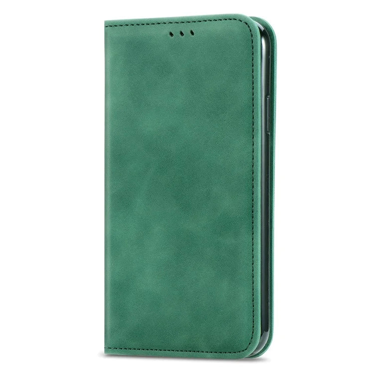 For Samsung Galaxy A34 5G Card Slots Phone Stand Case Skin-Touch Feeling PU Leather Phone Cover