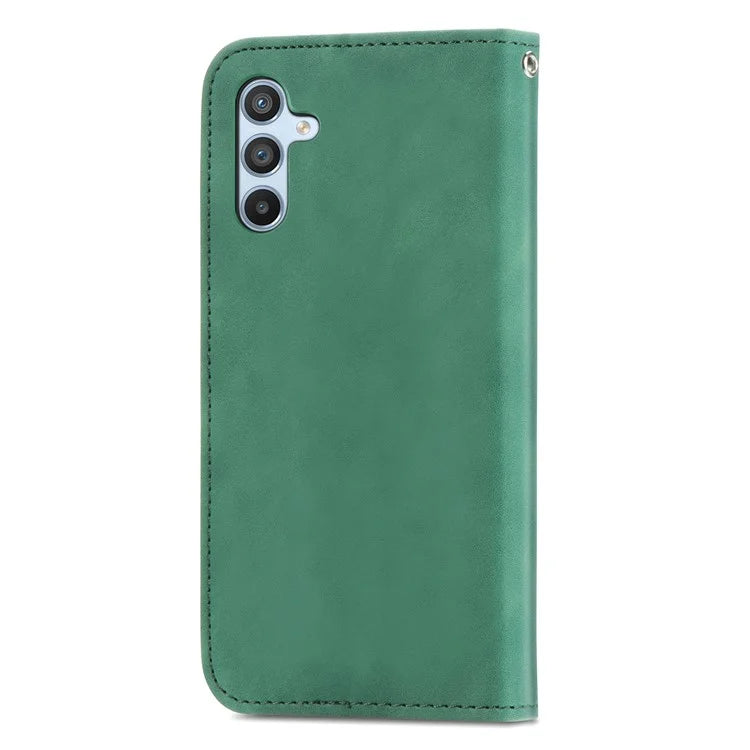 For Samsung Galaxy A34 5G Card Slots Phone Stand Case Skin-Touch Feeling PU Leather Phone Cover