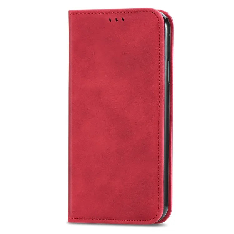 For Samsung Galaxy A34 5G Card Slots Phone Stand Case Skin-Touch Feeling PU Leather Phone Cover