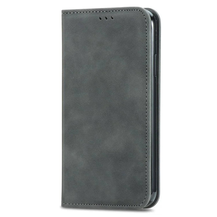 For Samsung Galaxy A34 5G Card Slots Phone Stand Case Skin-Touch Feeling PU Leather Phone Cover