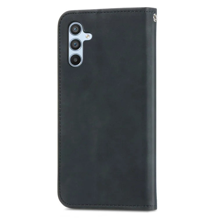 For Samsung Galaxy A34 5G Card Slots Phone Stand Case Skin-Touch Feeling PU Leather Phone Cover
