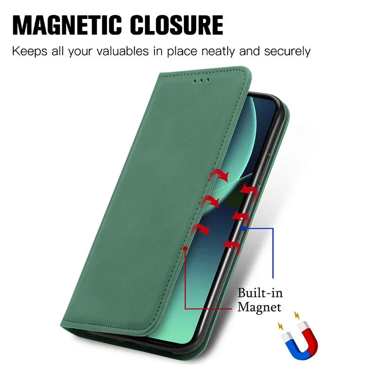 For Xiaomi 13T Pro / 13T / Redmi K60 Ultra Phone Cover Card Slots Skin-touch Feeling PU Leather Phone Stand Case