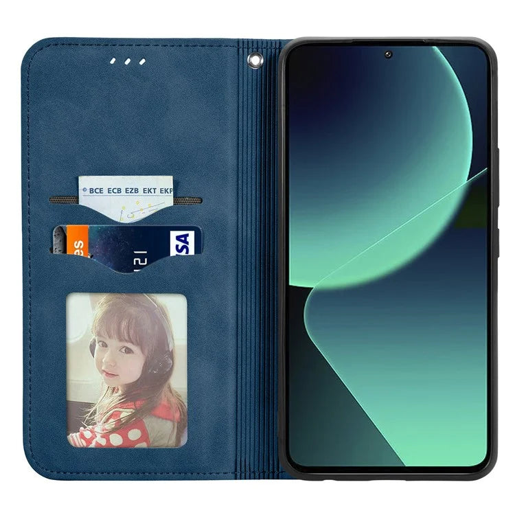 For Xiaomi 13T Pro / 13T / Redmi K60 Ultra Phone Cover Card Slots Skin-touch Feeling PU Leather Phone Stand Case