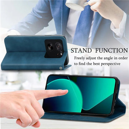 For Xiaomi 13T Pro / 13T / Redmi K60 Ultra Phone Cover Card Slots Skin-touch Feeling PU Leather Phone Stand Case
