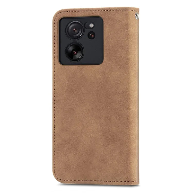 For Xiaomi 13T Pro / 13T / Redmi K60 Ultra Phone Cover Card Slots Skin-touch Feeling PU Leather Phone Stand Case
