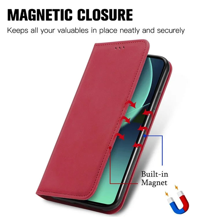 For Xiaomi 13T Pro / 13T / Redmi K60 Ultra Phone Cover Card Slots Skin-touch Feeling PU Leather Phone Stand Case