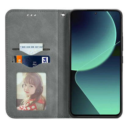 For Xiaomi 13T Pro / 13T / Redmi K60 Ultra Phone Cover Card Slots Skin-touch Feeling PU Leather Phone Stand Case