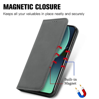 For Xiaomi 13T Pro / 13T / Redmi K60 Ultra Phone Cover Card Slots Skin-touch Feeling PU Leather Phone Stand Case