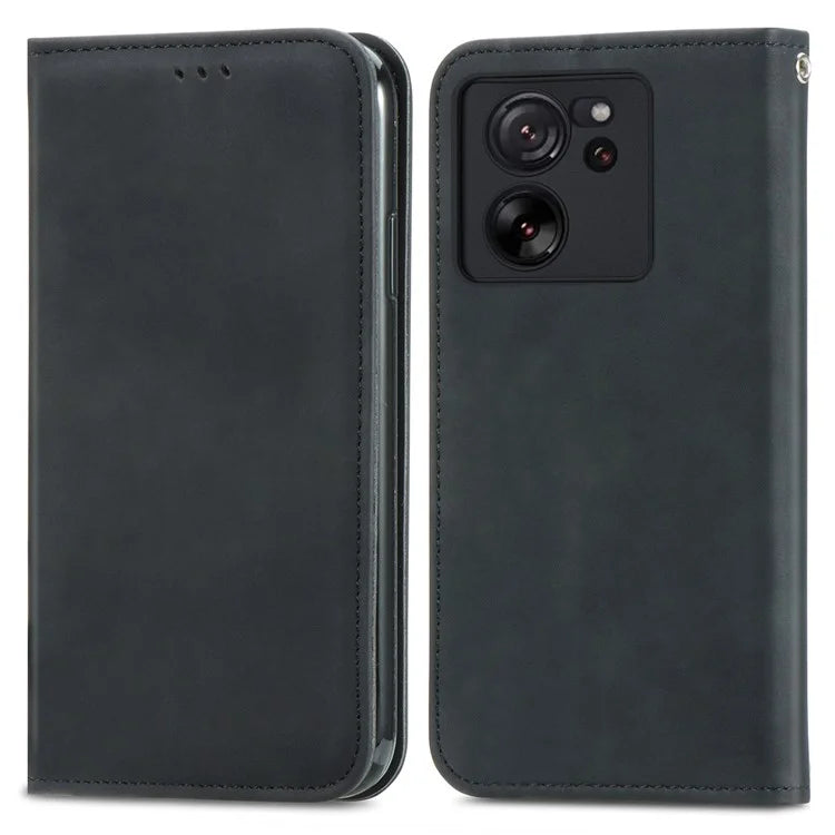 For Xiaomi 13T Pro / 13T / Redmi K60 Ultra Phone Cover Card Slots Skin-touch Feeling PU Leather Phone Stand Case