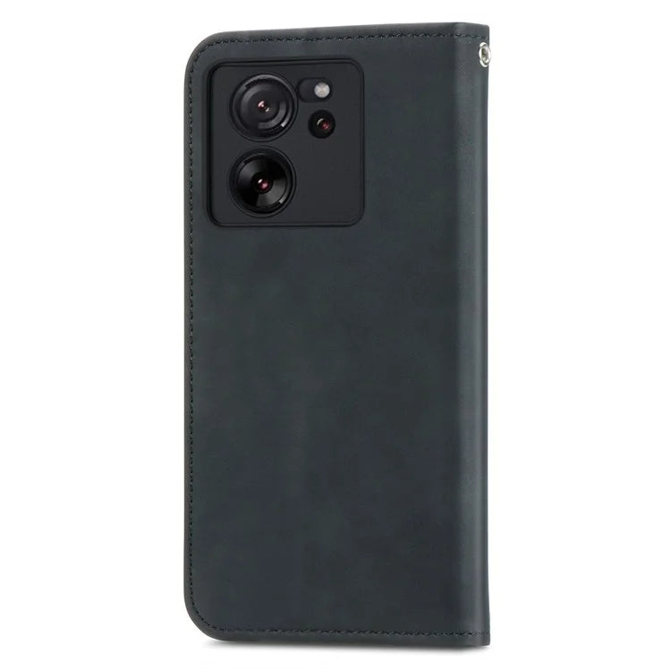 For Xiaomi 13T Pro / 13T / Redmi K60 Ultra Phone Cover Card Slots Skin-touch Feeling PU Leather Phone Stand Case