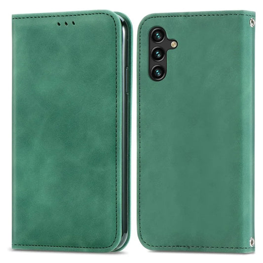 For Samsung Galaxy A13 5G / A04s 4G (164.7 x 76.7 x 9.1 mm) Skin-Touch Feeling PU Leather Phone Stand Case