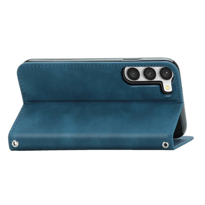 Card Slots Phone Stand Case for Samsung Galaxy S23 Skin-Touch Feeling PU Leather Phone Shell