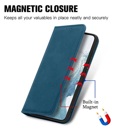 Card Slots Phone Stand Case for Samsung Galaxy S23 Skin-Touch Feeling PU Leather Phone Shell
