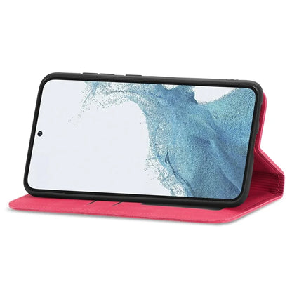 Card Slots Phone Stand Case for Samsung Galaxy S23 Skin-Touch Feeling PU Leather Phone Shell