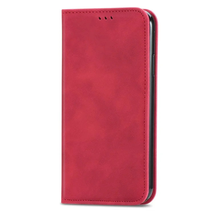 Card Slots Phone Stand Case for Samsung Galaxy S23 Skin-Touch Feeling PU Leather Phone Shell
