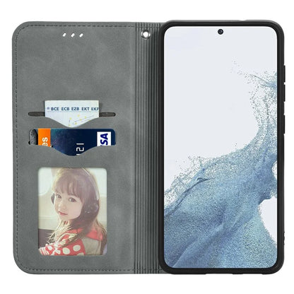 Card Slots Phone Stand Case for Samsung Galaxy S23 Skin-Touch Feeling PU Leather Phone Shell