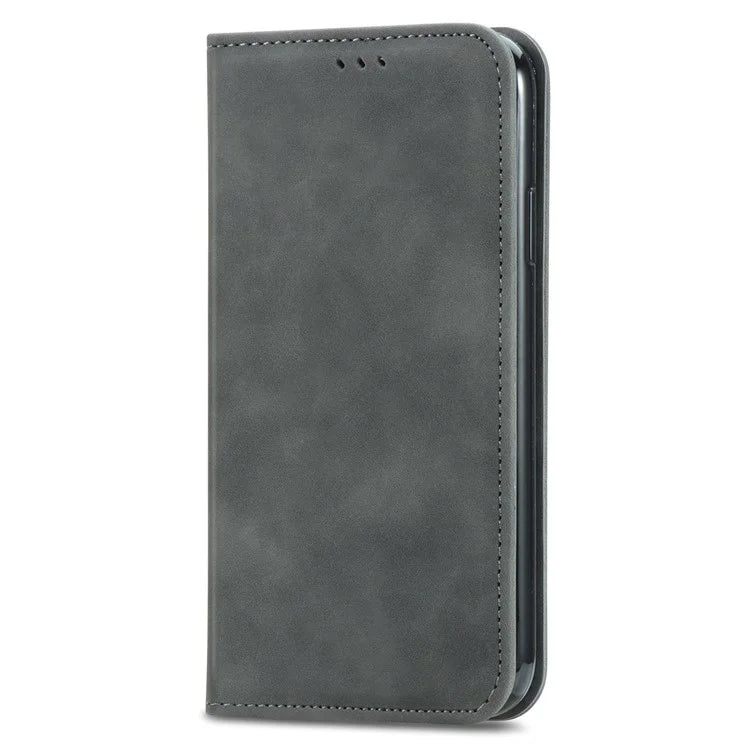 Card Slots Phone Stand Case for Samsung Galaxy S23 Skin-Touch Feeling PU Leather Phone Shell