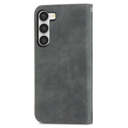 Card Slots Phone Stand Case for Samsung Galaxy S23 Skin-Touch Feeling PU Leather Phone Shell