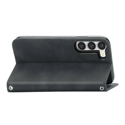 Card Slots Phone Stand Case for Samsung Galaxy S23 Skin-Touch Feeling PU Leather Phone Shell