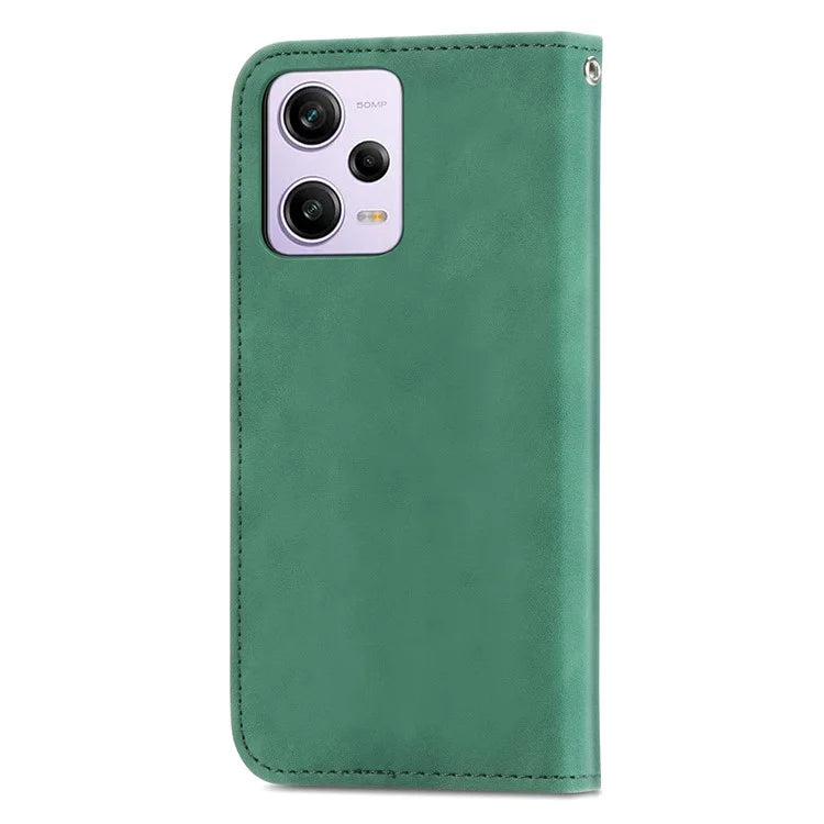 For Xiaomi Poco X5 Pro 5G / Redmi Note 12 Pro Speed 5G / Redmi Note 12 Pro 5 Case Card Slots Skin-touch Phone Stand Leather Cover