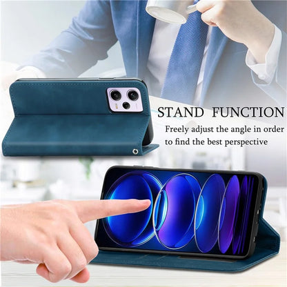 For Xiaomi Poco X5 Pro 5G / Redmi Note 12 Pro Speed 5G / Redmi Note 12 Pro 5 Case Card Slots Skin-touch Phone Stand Leather Cover
