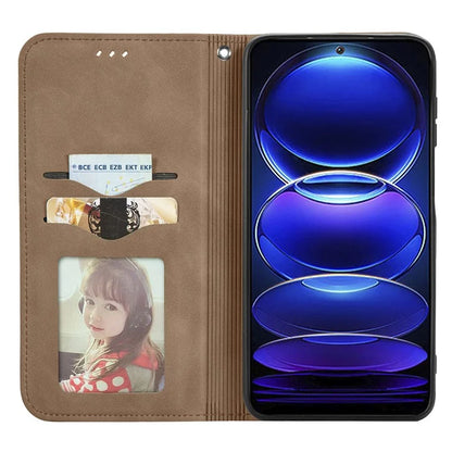 For Xiaomi Poco X5 Pro 5G / Redmi Note 12 Pro Speed 5G / Redmi Note 12 Pro 5 Case Card Slots Skin-touch Phone Stand Leather Cover