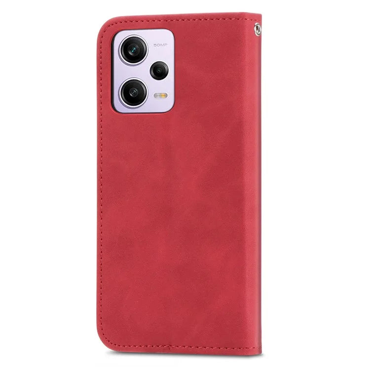 For Xiaomi Poco X5 Pro 5G / Redmi Note 12 Pro Speed 5G / Redmi Note 12 Pro 5 Case Card Slots Skin-touch Phone Stand Leather Cover