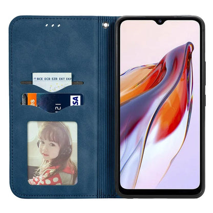 Slim-Fit Phone Stand Case for Xiaomi Redmi 12C 4G / 11A 4G Skin-Touch Feeling Card Slots PU Leather Phone Shell