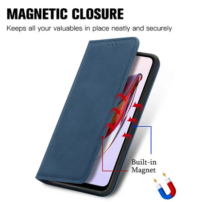 Slim-Fit Phone Stand Case for Xiaomi Redmi 12C 4G / 11A 4G Skin-Touch Feeling Card Slots PU Leather Phone Shell