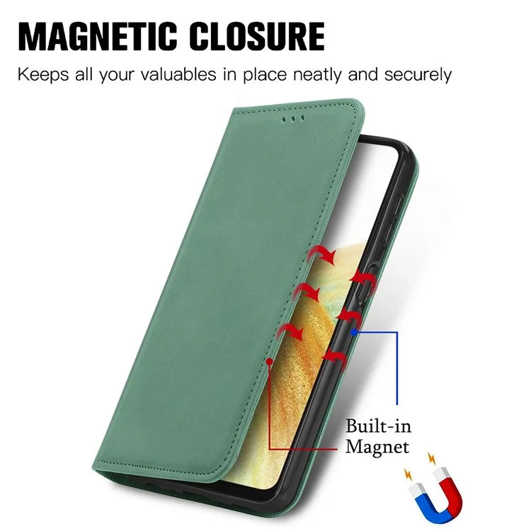 For Samsung Galaxy A54 5G Case Skin-touch Magnetic Auto Closing Stand Phone Cover