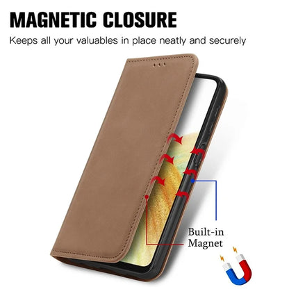 For Samsung Galaxy A54 5G Case Skin-touch Magnetic Auto Closing Stand Phone Cover
