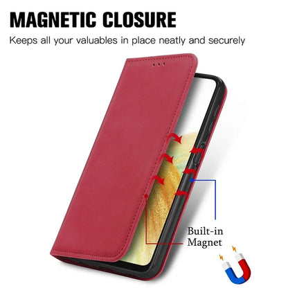 For Samsung Galaxy A54 5G Case Skin-touch Magnetic Auto Closing Stand Phone Cover