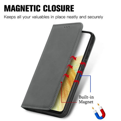 For Samsung Galaxy A54 5G Case Skin-touch Magnetic Auto Closing Stand Phone Cover