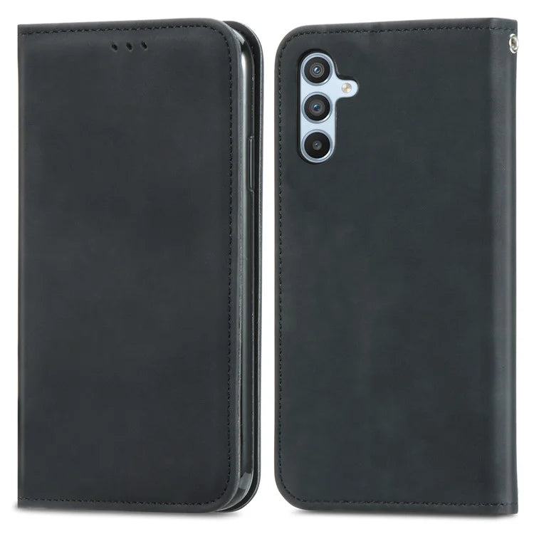 For Samsung Galaxy A54 5G Case Skin-touch Magnetic Auto Closing Stand Phone Cover