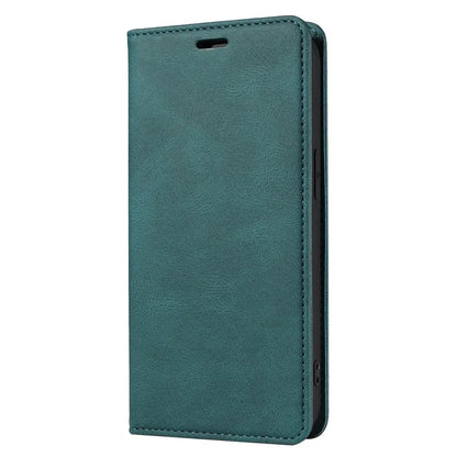 For Samsung Galaxy A24 4G (162.1 x 77.6 x 8.3mm) Magnetic Phone Case Leather Stand Shell with Wristband
