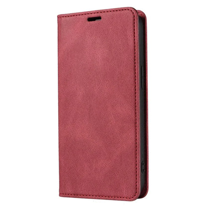 For Samsung Galaxy A24 4G (162.1 x 77.6 x 8.3mm) Magnetic Phone Case Leather Stand Shell with Wristband