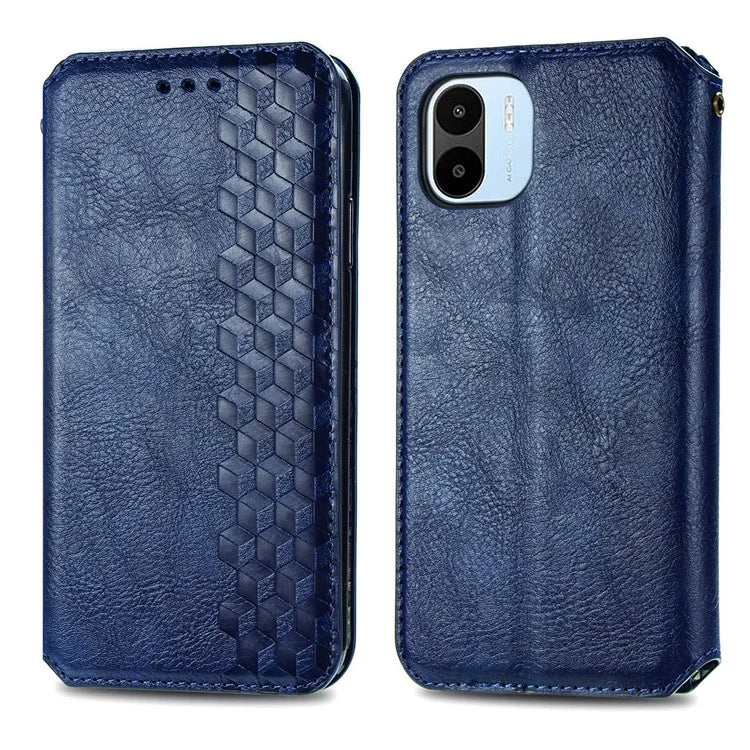 For Xiaomi Redmi A1 4G / Redmi A2 4G Cell Phone Cases Imprinted Rhombus Pattern Stand Cover
