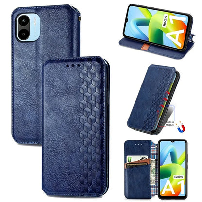 For Xiaomi Redmi A1 4G / Redmi A2 4G Cell Phone Cases Imprinted Rhombus Pattern Stand Cover