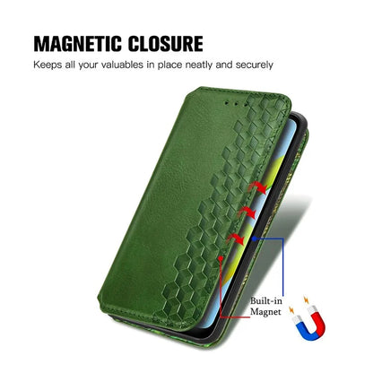 For Xiaomi Redmi A1 4G / Redmi A2 4G Cell Phone Cases Imprinted Rhombus Pattern Stand Cover