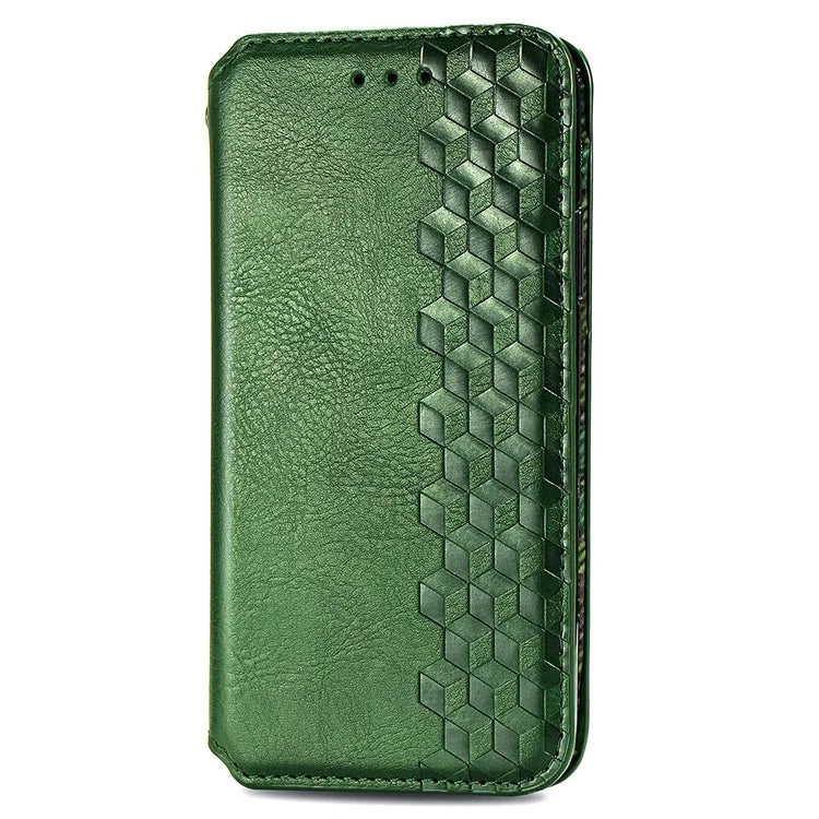 For Xiaomi Redmi A1 4G / Redmi A2 4G Cell Phone Cases Imprinted Rhombus Pattern Stand Cover