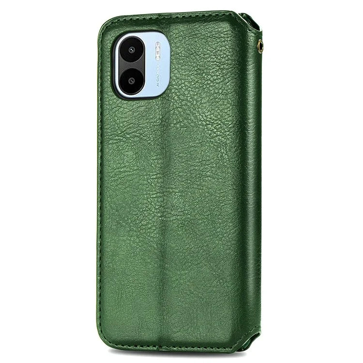 For Xiaomi Redmi A1 4G / Redmi A2 4G Cell Phone Cases Imprinted Rhombus Pattern Stand Cover